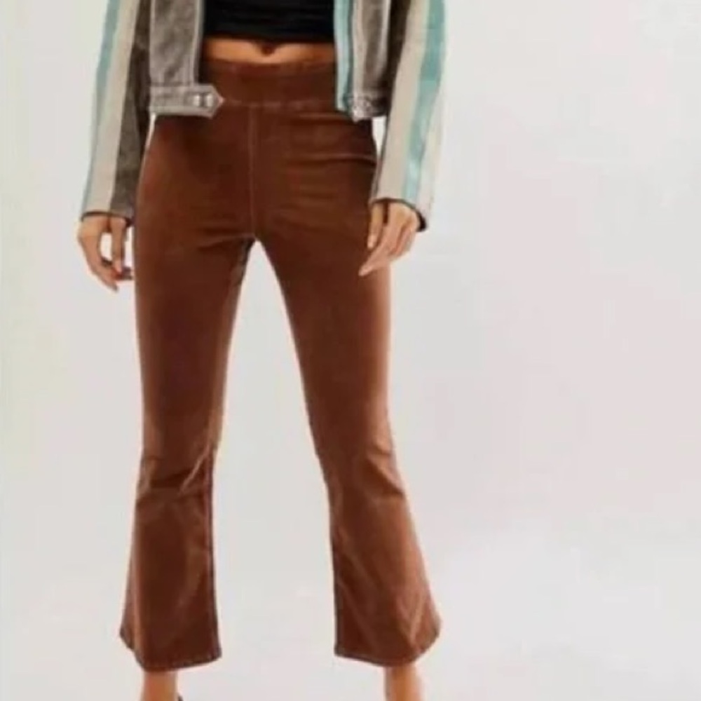 Free People Brown Cropped Pants